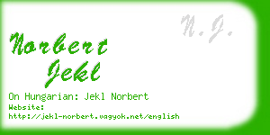 norbert jekl business card
